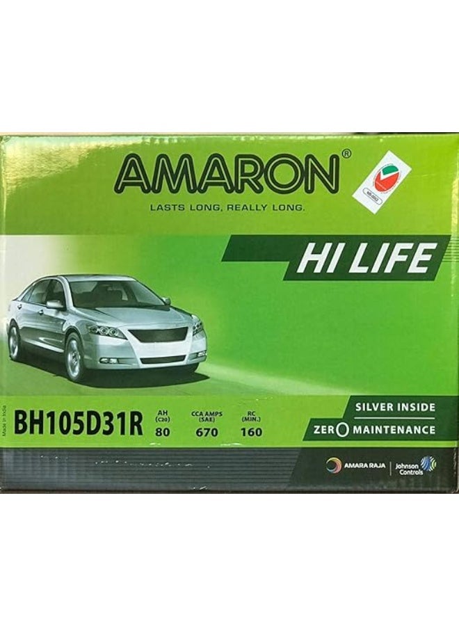 AMARON Car Battery 12V 80Ah 105D31Rmf / R - Type - Image 1