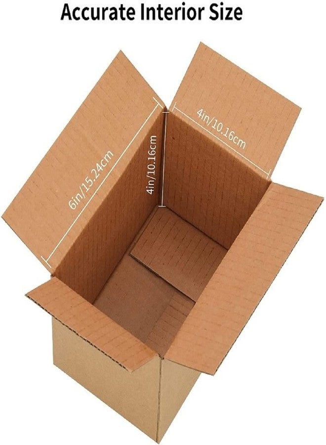 Bleus صندوق كرتون مموج ثلاثي الطبقات من بلوس باكيدجينج، مناسب للتعبئة والشحن، مقاس 6×4×4 بوصة، طول 6 بوصة - عرض 4 بوصة - ارتفاع 4 بوصة، شديد الصلابة، لون بني (25) - Image 4