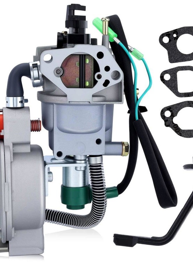 Hipa مجموعة تحويل الكربوراتور ثنائية الوقود HIPA GX390 188F للغاز المسال والغاز الطبيعي 4.5-5.5KW مع خنق يدوي - Image 1