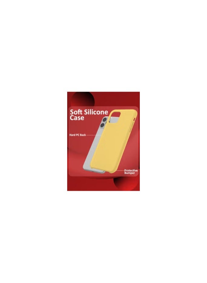CATANES [for iPhone 11 Pro] Silicone Case Shockproof Protective Case Anti Scratch Smooth Case Cover/Yellow - Image 1