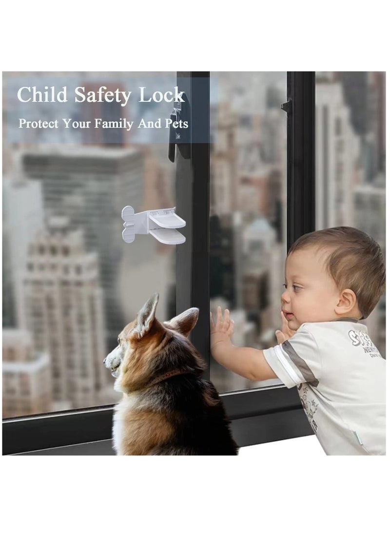 4 Pack Child Safety Sliding Door Locks for Windows and Glass Doors, Easy to Install and Secure - Image 3