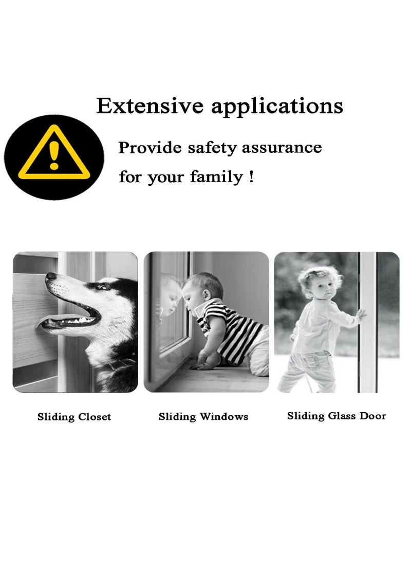 4 Pack Child Safety Sliding Door Locks for Windows and Glass Doors, Easy to Install and Secure - Image 2