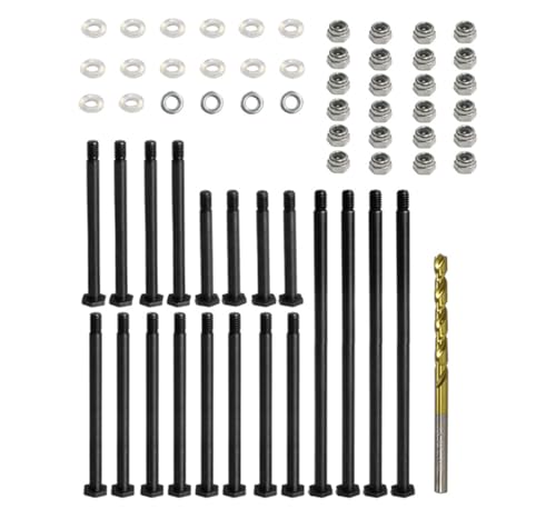RCJTCQX Hardened Steel Front Rear Suspension Arm PIN 7740 7741 7742 for 15 XMAXX 6S 8S 16 XRT RC Car UpgradesBlack - Image 5