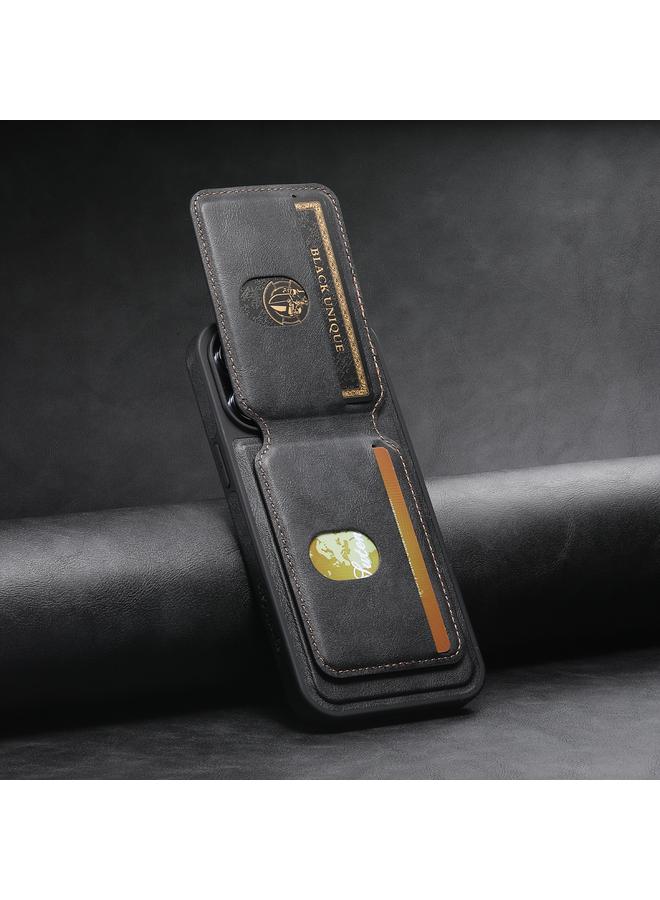 Suteni Case For iPhone 14 Pro M2 Oil Wax MagSafe Horizontal Card Bag Phone Case - Image 3