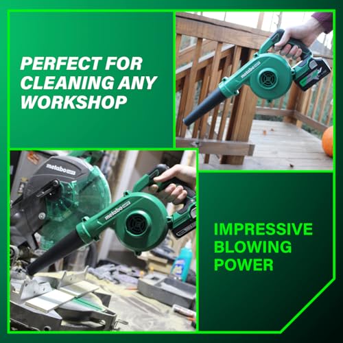 Metabo HPT 18V MultiVolt Cordless Compact Blower, Powerful 124 CFM Air Volume, Maximum Air Velocity 213 MPH, Lightweight Design, Variable Speed Trigger, Lock-On Switch, Tool Body Only, RB18DCQ4 - Image 4