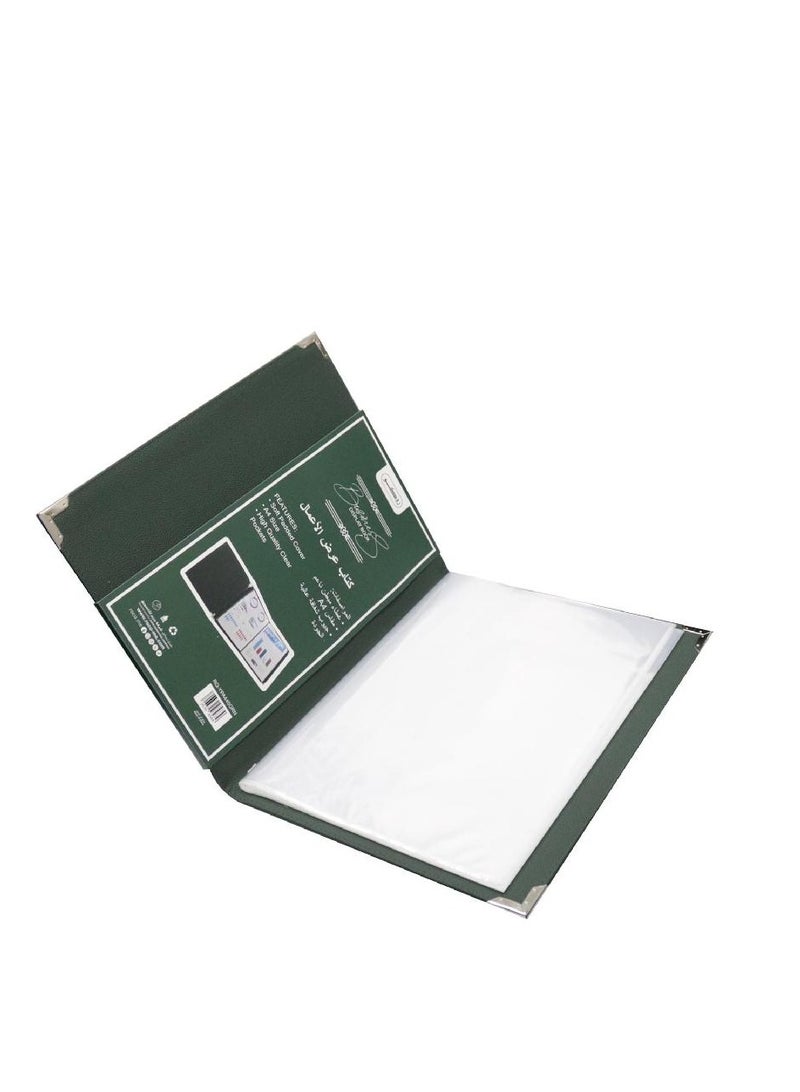 ROCO Display Book 40 Pockets A4 Leather Green - Image 2