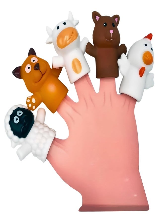 Tickles Silicone Animals Finger Puppets | Cute Hand Storytelling Toy for Kids & Babies Birthday Gifts (5 Pcs, Ages: 3+ Years) - Image 1