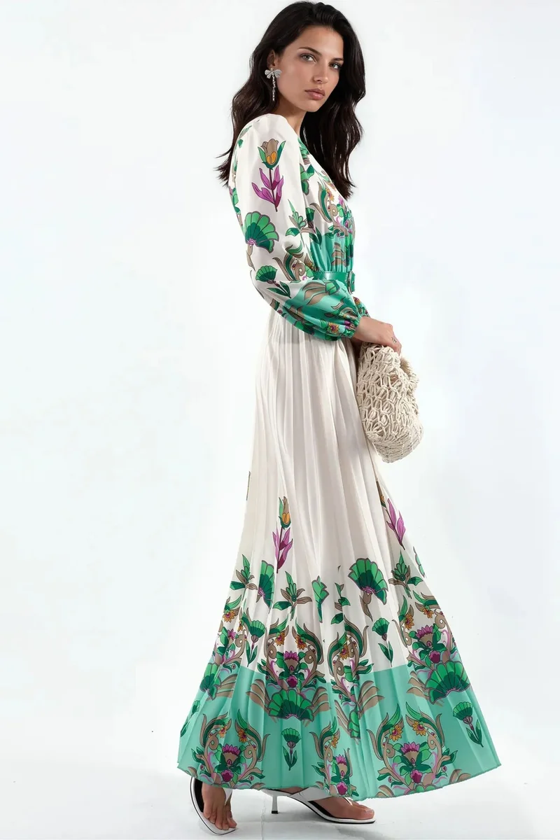 Jennyfer Floral Midi Dress With Belt