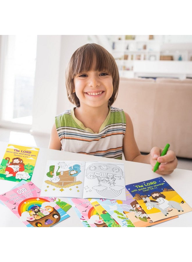 ANGOLIO 24Pcs Christian Religious Coloring Books Bulk For Kids Diy Art Drawing Book For Sunday School Prizes Back To School Classroom Rewards Church Activity Carnival Party Favors, 6 Styles - Image 5