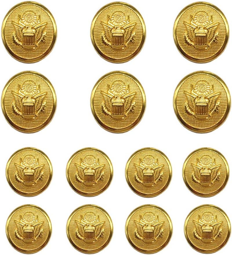YaHoGa 14pcs Gold Blazer Buttons for Suits Blazers Sport Coats 20mm 15mm Metal Shank Blazer Buttons Set for Sewing Coats Suits Blazers MB20110 - Image 1