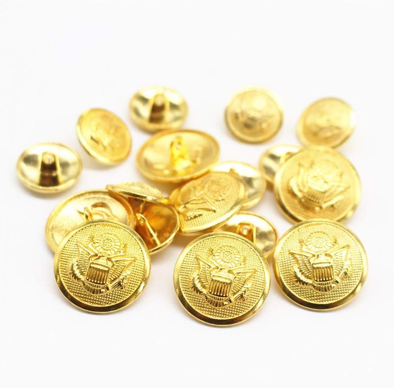 YaHoGa 14pcs Gold Blazer Buttons for Suits Blazers Sport Coats 20mm 15mm Metal Shank Blazer Buttons Set for Sewing Coats Suits Blazers MB20110 - Image 2