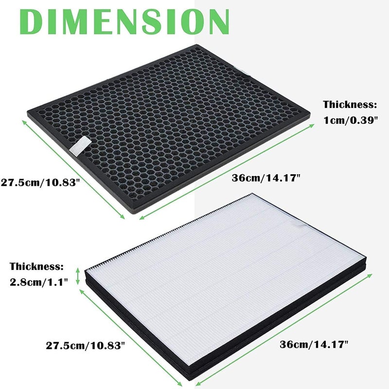 مجموعة استبدال فلتر HEPA وفلتر الكربون النشط MclleHome FY1410/40 & FY1413/40 - Image 2