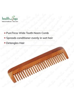 Healthandyoga™ Puretress Handcrafted Neem Wood Comb Nonstatic And Ecofriendly Wide Tooth Comb For Women And Men Soothing Scalp And Hair Health 7 Inches - pzsku/Z40FFCE0619975AAC4843Z/45/_/1721903794/f9d014ca-5042-4a83-b9c6-9539a6eb0b5e