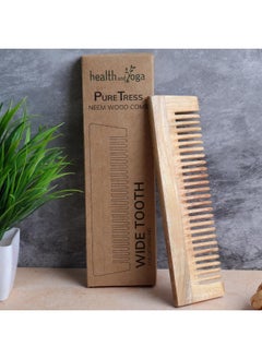 Healthandyoga™ Puretress Handcrafted Neem Wood Comb Nonstatic And Ecofriendly Wide Tooth Comb For Women And Men Soothing Scalp And Hair Health 7 Inches - pzsku/Z40FFCE0619975AAC4843Z/45/_/1721903798/87c1e561-f788-43e3-920a-c35c6223a6e4