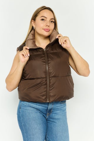 Women Reversible Quilted Puffer Jacket Vest, Brown - pzsku/Z40FFDDAF6655B6A697AEZ/45/1746611511/1aecca33-f10b-4bb7-a6d9-a09ecdd92432