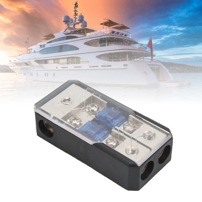 2 Way Fuse Holder Box 1 In 2 Out 60A Power Distribution Block For Car Audio Amplifier - Image 5