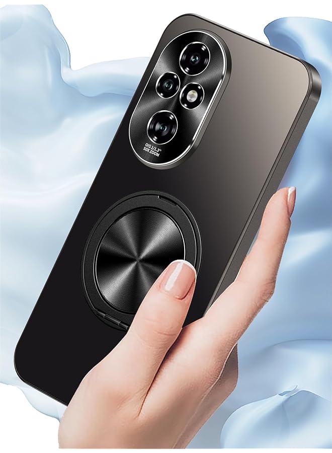 إيروريكس جراب متوافق مع Honor 200 Pro، جراب واقٍ شامل غير لامع مع حامل مغناطيسي يدور 360 درجة، غطاء خلفي لهاتف Honor 200 Pro، أرجواني - Image 4