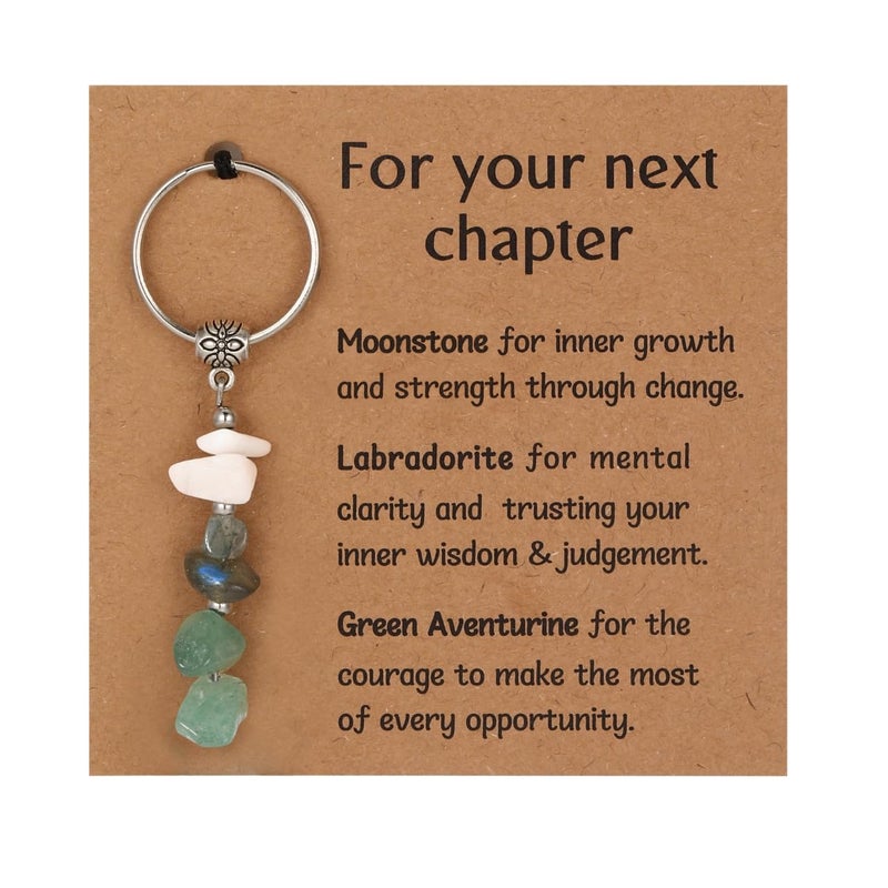 GINAZL New Beginnings Keychain, New Beginnings Gifts for Women Coworkers Inspirational Persent for Promotion, Retirement Graduation New Job Divorce Breakup New Year Gifts (NB2) - Image 1