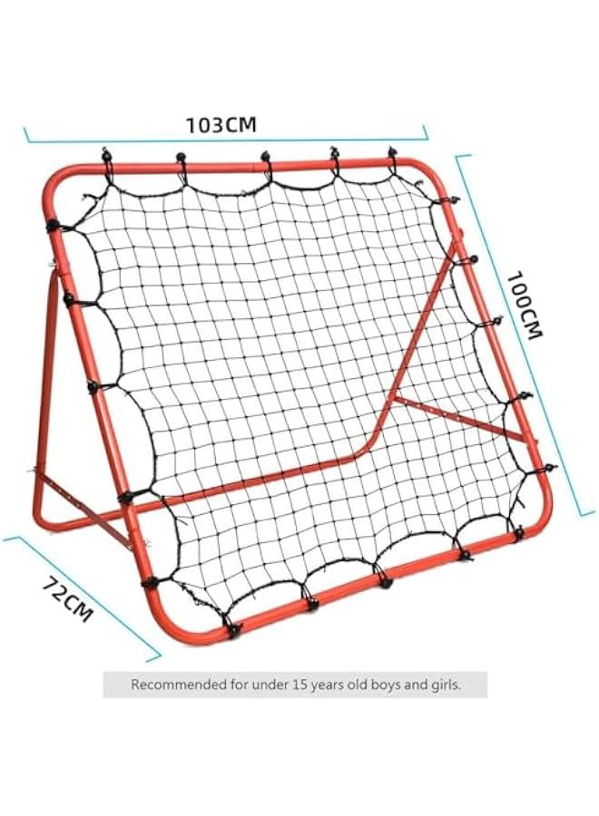 HOOKOR Football Bouncer Football Kickback Rebounder Adjustable Angles Training Net Equipment for Kids Adults Soccer Baseball Volleyball Football Practice, 100 x 103 x 72 cm - Image 3
