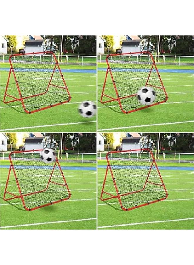 HOOKOR Football Bouncer Football Kickback Rebounder Adjustable Angles Training Net Equipment for Kids Adults Soccer Baseball Volleyball Football Practice, 100 x 103 x 72 cm - Image 5