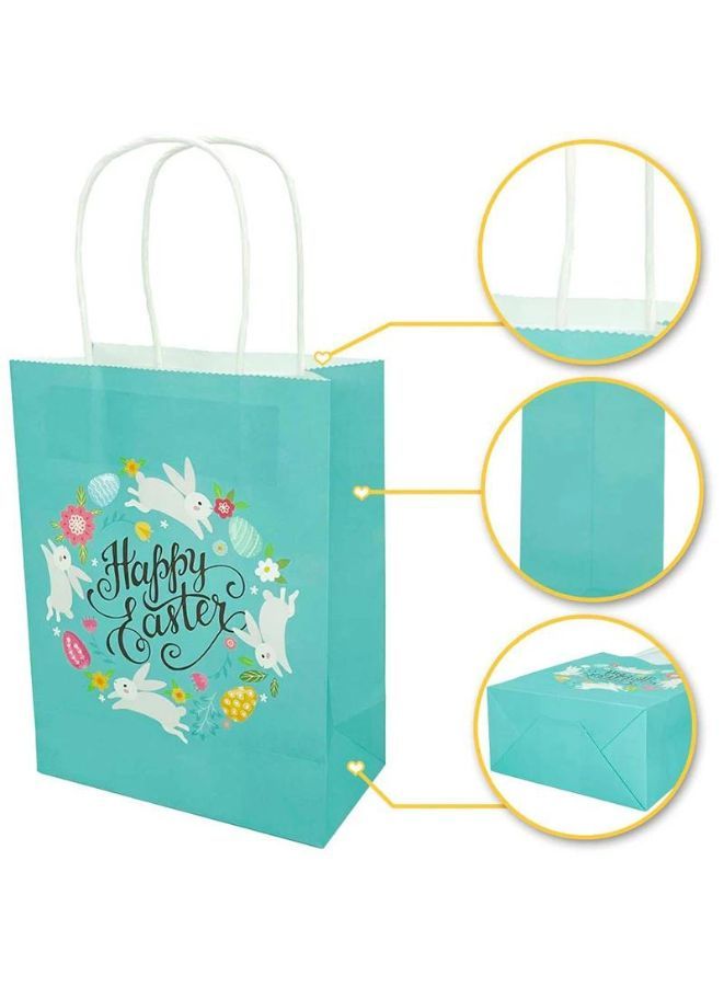 4 PCS Bunny Gift Bags, Party Favor Bags with Handles, Happy Gift Bags for Kids, Party Supplies Favors, Gift Wrapping - Image 2