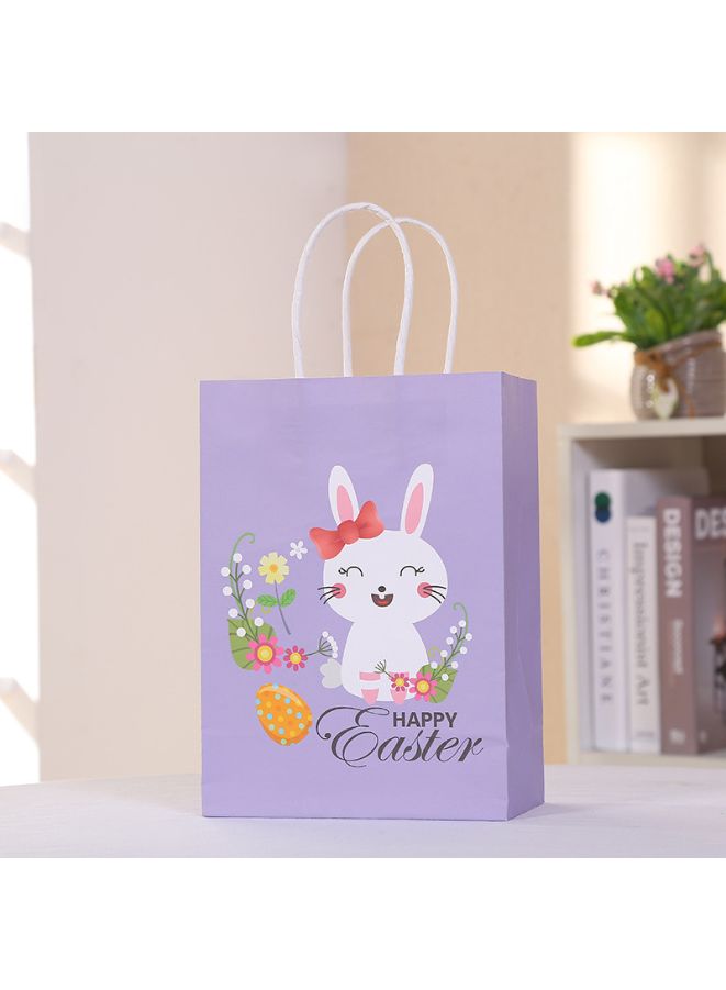 4 PCS Bunny Gift Bags, Party Favor Bags with Handles, Happy Gift Bags for Kids, Party Supplies Favors, Gift Wrapping - Image 4