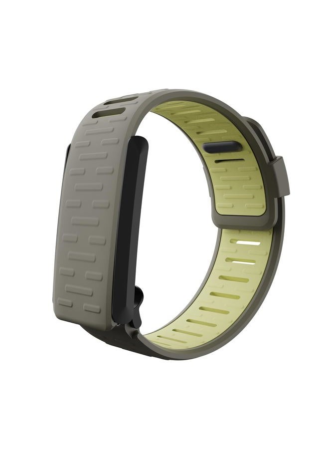 Dado Silicone Wristband Compatible with Whoop 4.0, Quick fit Soft and Washable Sports Loop Strap for Men & Women (Yello Green) - Image 2