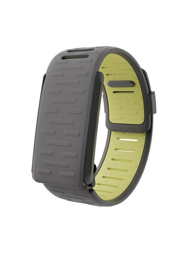 Dado Silicone Wristband Compatible with Whoop 4.0, Quick fit Soft and Washable Sports Loop Strap for Men & Women (Yello Green) - Image 1