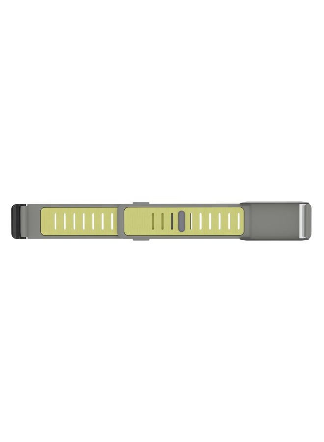 Dado Silicone Wristband Compatible with Whoop 4.0, Quick fit Soft and Washable Sports Loop Strap for Men & Women (Yello Green) - Image 3