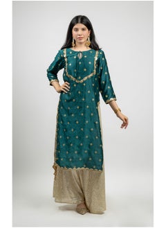 Green Kurta With Sharara Pant