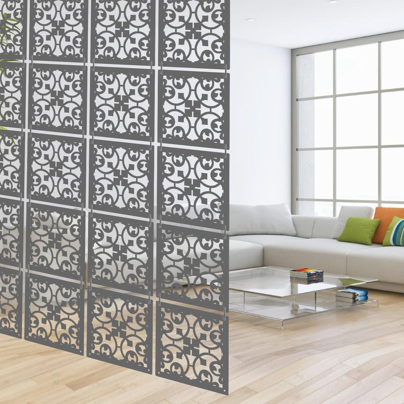 Olive Tree 12Pcs Hanging Room Divider Panel Modern Hanging Screen Partition for Home Decoration Living Room 115 x 115 12 PanelsOTD5099 - Image 1