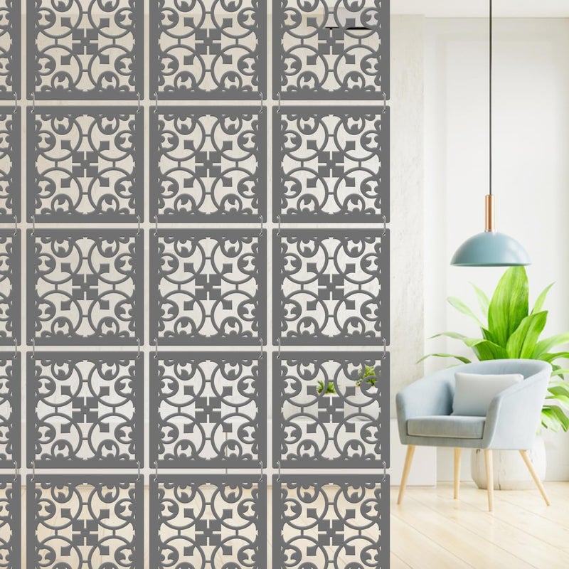 Olive Tree 12Pcs Hanging Room Divider Panel Modern Hanging Screen Partition for Home Decoration Living Room 115 x 115 12 PanelsOTD5099 - Image 2