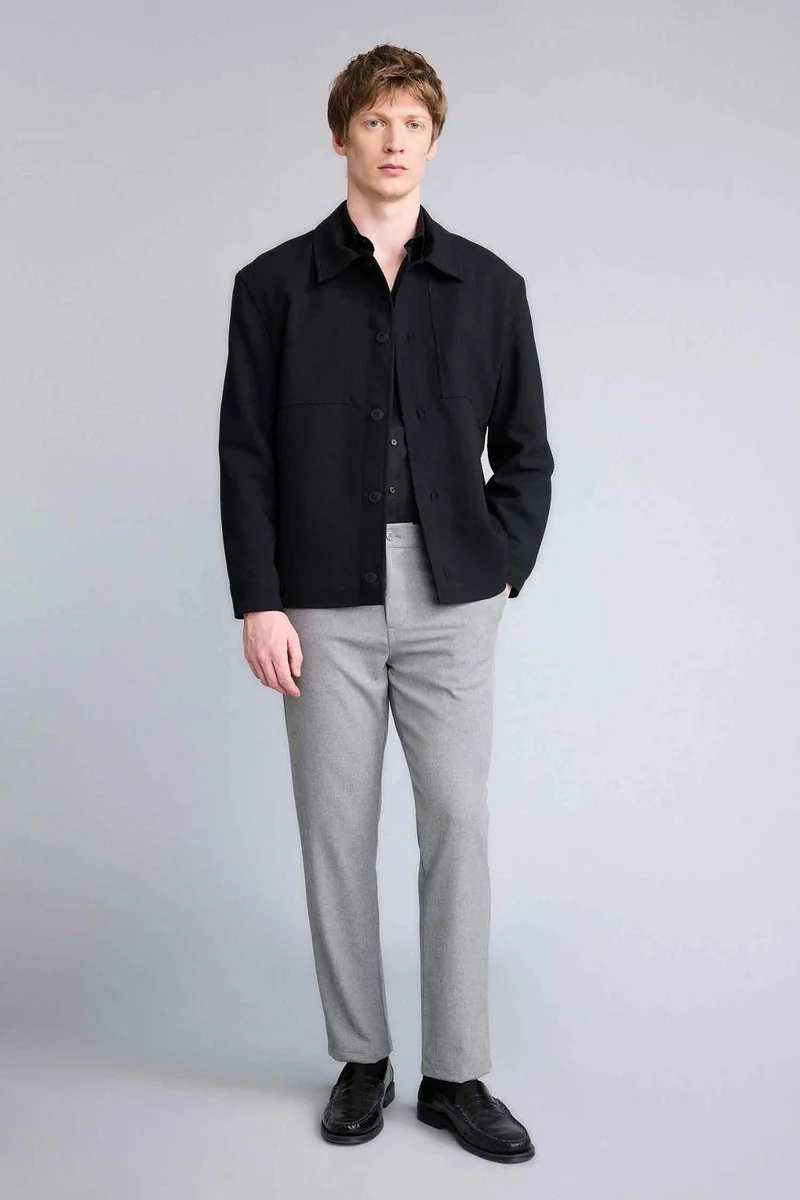 ديفاكتو Regular Fit Polo Collar Lined Blazer