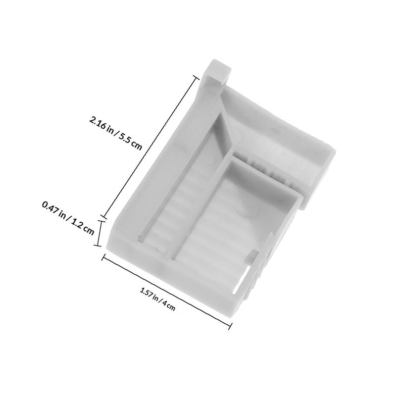 White Plastic Corner Brackets 8pcs Furniture Connectors For Cabinet Drawer Doors Shelves - Image 3