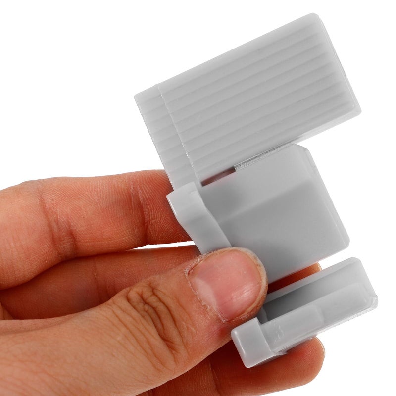 White Plastic Corner Brackets 8pcs Furniture Connectors For Cabinet Drawer Doors Shelves - Image 5