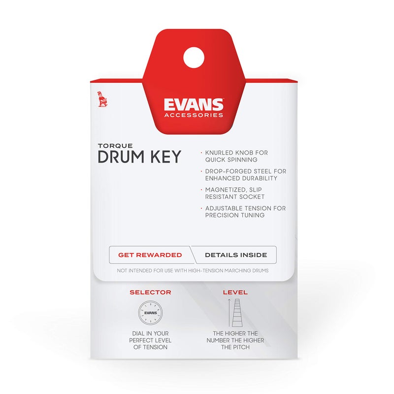EVANS Evans Torque Key - Drum Key Tuner - Magnetic Drum Tuner - Drum Tuning Key with Tension Setting - Ergonomic Drum Torque Key  - Image 3