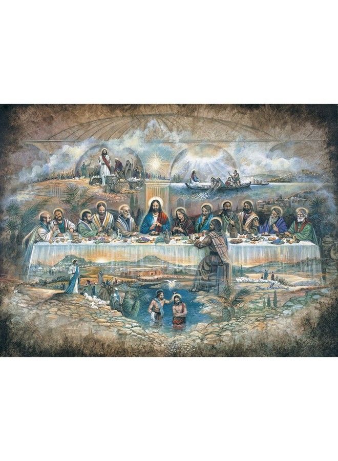 Bits and Pieces 500 Piece Jigsaw Puzzle For Adults Last Supper 500 Pc Religious Jigsaw By Artist Ruane Manning - Image 2