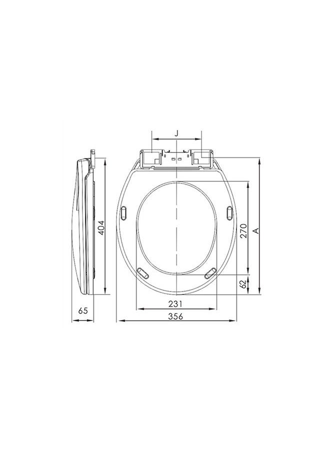 Bold - Toilet Seat With Soft Close Lid With Fixing And Quick Release Hinge White - Image 1