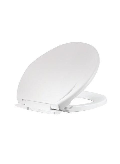 Toilet Seat With Soft Close Lid With Fixing And Quick Release Hinge White