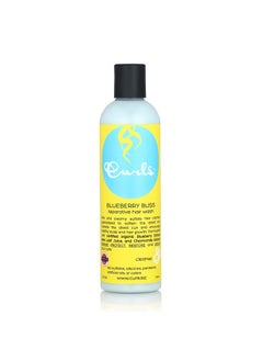 Curls غسول الشعر بلوبيري بليس لإصلاح الشعر يشجع على نمو فروة الرأس والشعر بشكل صحي، منظف غني وكريمي خالٍ من الكبريتات لأنواع الشعر المموج والمجعد والمتعرج، 8 أونصة  - Image 1