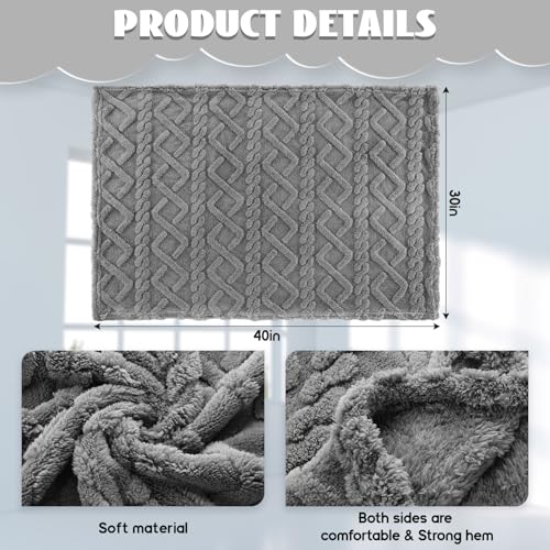 VitalCozy 4 Pcs Fleece Baby Blankets for Boys Girls 3D Soft Plush Warm Baby Receiving Blankets 30 x 40 Cozy Fluffy Infant Toddler Newborn Swaddling Blanket for Crib Nursery BedDark Color - Image 3