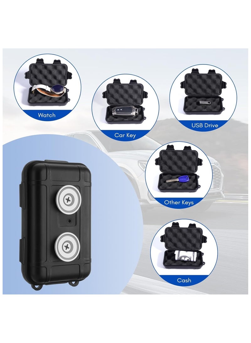 1PCS Magnetic Key Box for Under Car, Car Key Hider, Outdoor Travel Waterproof Dustproof Snowproof Hidden Car Key Box for Spare Keys, Black - Image 4