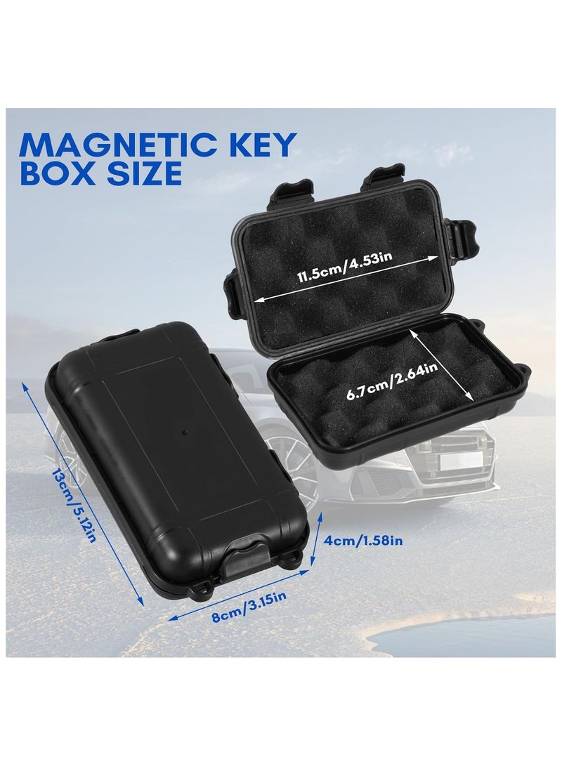 1PCS Magnetic Key Box for Under Car, Car Key Hider, Outdoor Travel Waterproof Dustproof Snowproof Hidden Car Key Box for Spare Keys, Black - Image 3