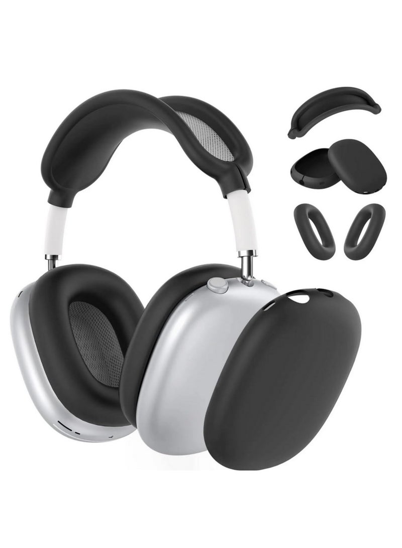 3 in 1 Headphone Case for AirPods Max Shockproof Head Mounted Earphone Protector Cover for AirPods Max Case Durable Travel Storage Bag Black - Image 1