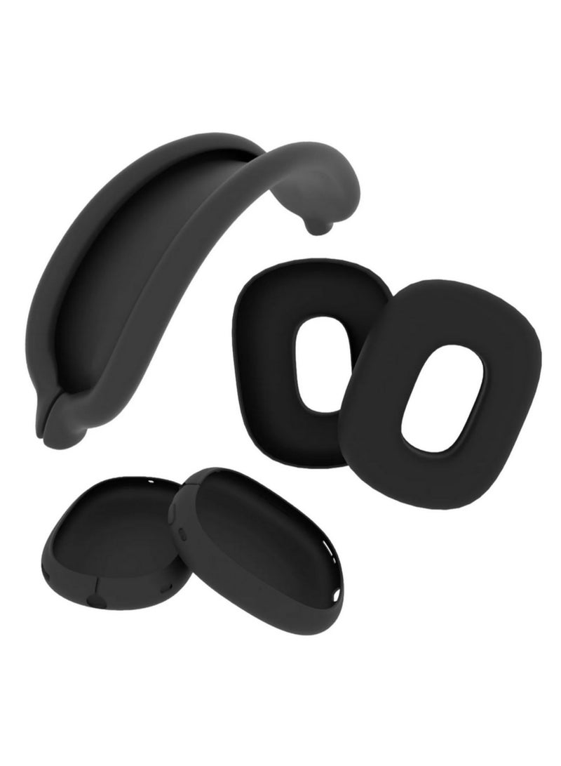 3 in 1 Headphone Case for AirPods Max Shockproof Head Mounted Earphone Protector Cover for AirPods Max Case Durable Travel Storage Bag Black - Image 2