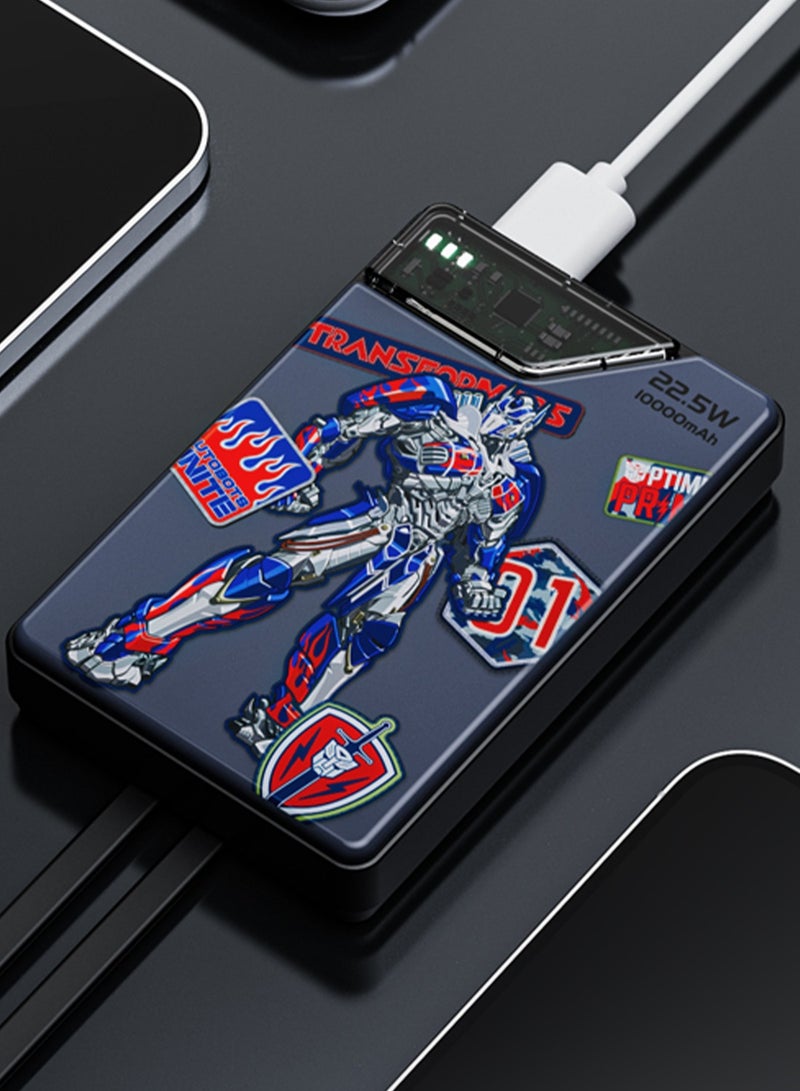 TRANSFORMERS TF-D10 Optimus Prime Power Bank 10000mAh, Fast Charging with Type-C & Lightning Cable Outputs, 22.5W Maximum Power for Multi-Device Charging - Grey - Image 3