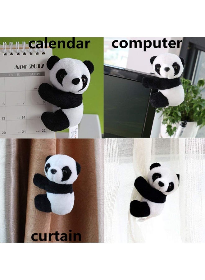 Mini Panda Plush Clip & Resin Figurine Set – Cute Finger Panda for Memo, Curtain, Photo Holder & Bamboo Panda Models for Cake Decoration, Bonsai, Fairy Garden & Souvenir Gift  - Image 4