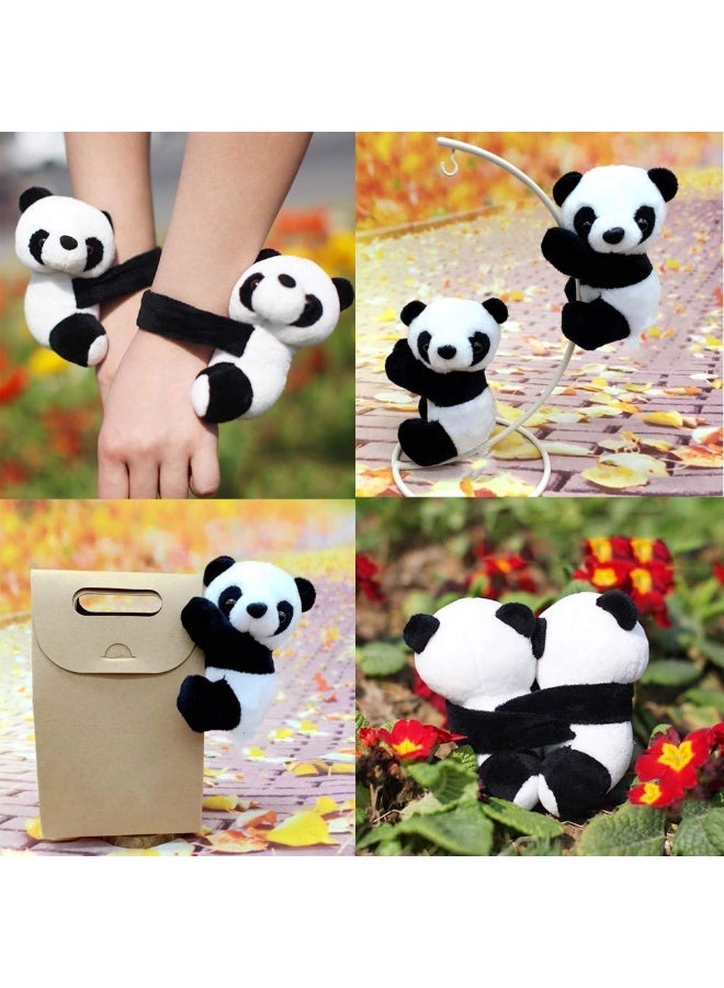 Mini Panda Plush Clip & Resin Figurine Set – Cute Finger Panda for Memo, Curtain, Photo Holder & Bamboo Panda Models for Cake Decoration, Bonsai, Fairy Garden & Souvenir Gift  - Image 3
