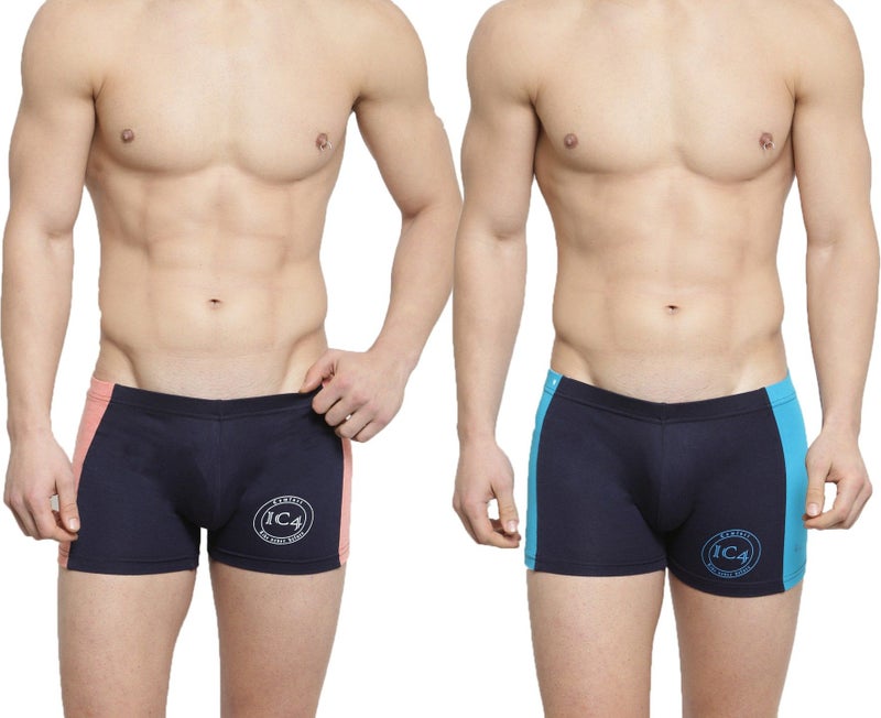 IC4 Store حزمة كلاسيكية من شورتات الرجال - 2 قطعة - أزرق داكن - Image 1