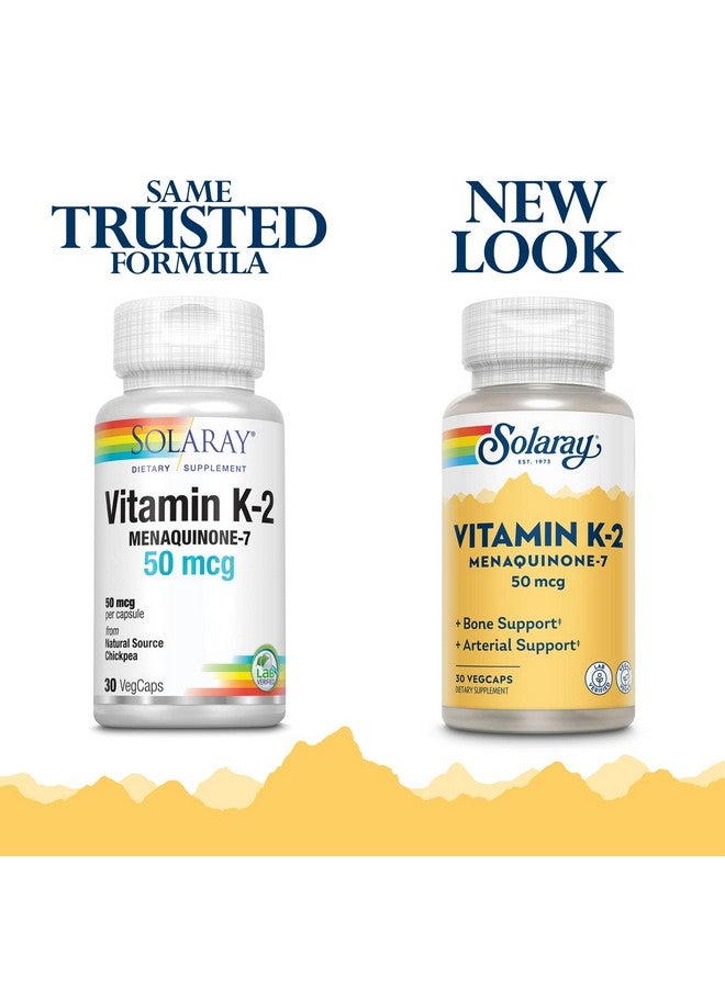 SOLARAY K2 MK7, Veg Cap (Btl-Plastic) 50mcg | 30ct - Image 2